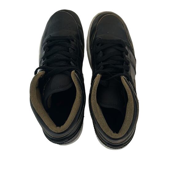 Nike Air Jordan 1 Shoes Black Leather High Top Shoes Size Women's Size 7.5 - Picture 2 of 4